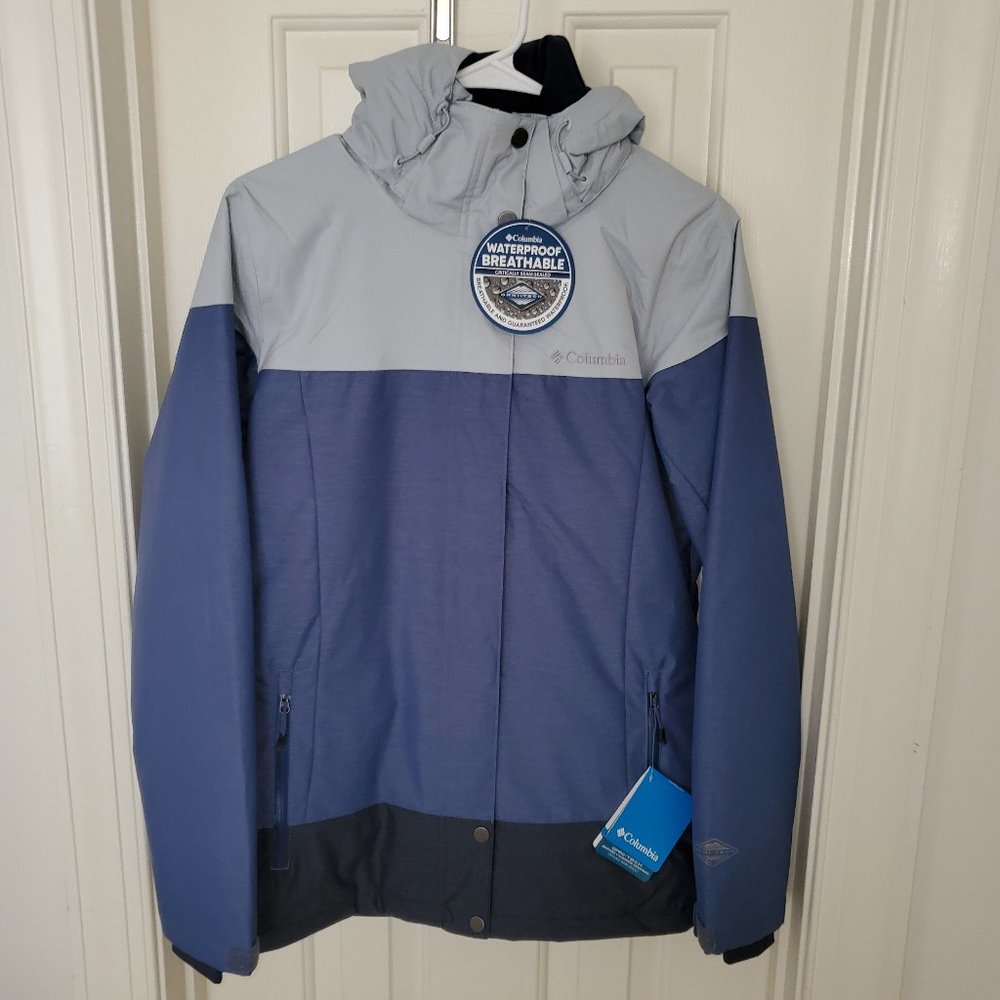 Columbia Snowshoe Mountain Omni Heat Waterproof Hooded Ski Jacket *NWT
